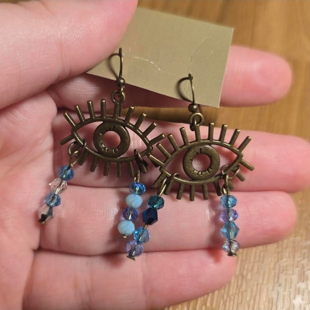 Bronze Crying Eyes Earrings